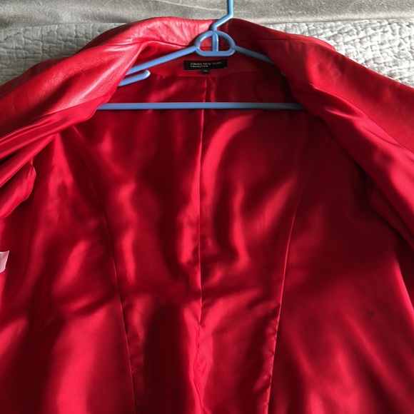 Jones New York Red Leather Blazer - Picture 9 of 11